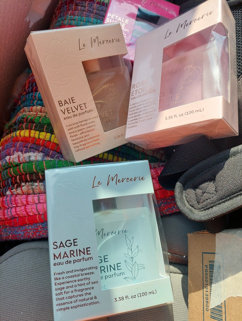 New Lot Of 4 Le Mercerie Perfume Rose' Etoile Baie Velbet Petale Sucre Sage